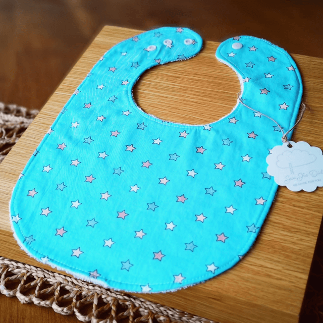 Baby Bib - Blue Stars
