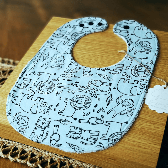 Baby Bib - Safari Animals