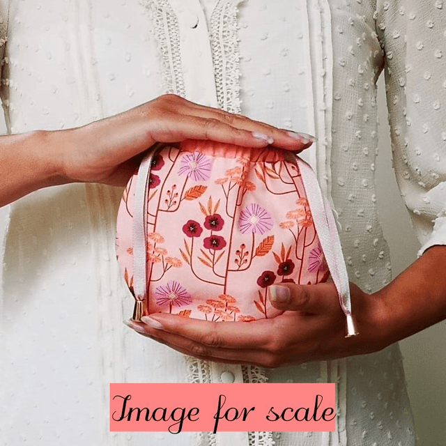 Jewellery Pouch - Pink Pastel Geometric