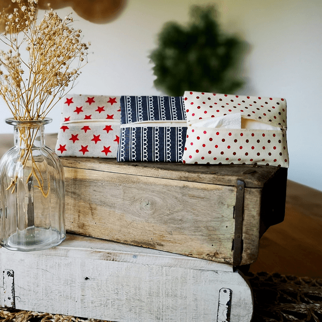 Tissue Pouch - Red Stars