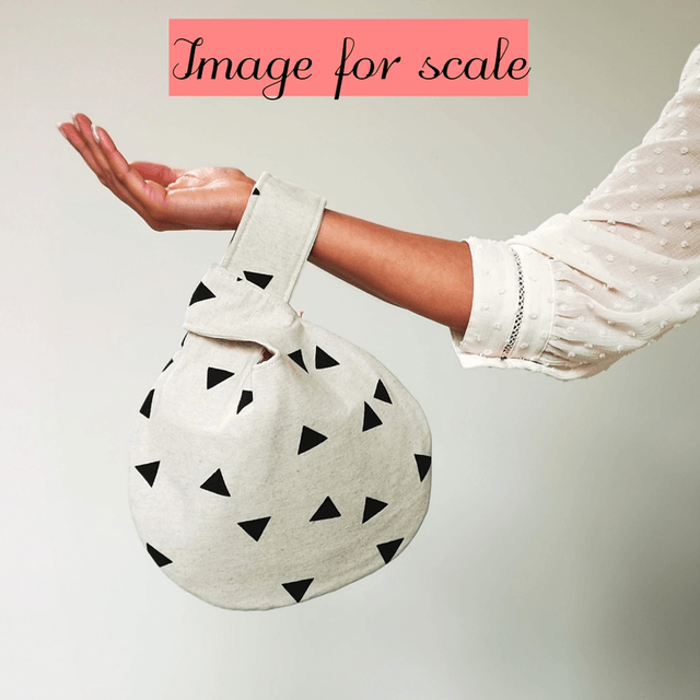 Knot Handbag - Navy & White Circles