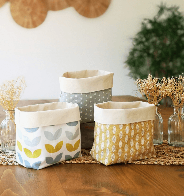 Storage Basket - Grey Stars