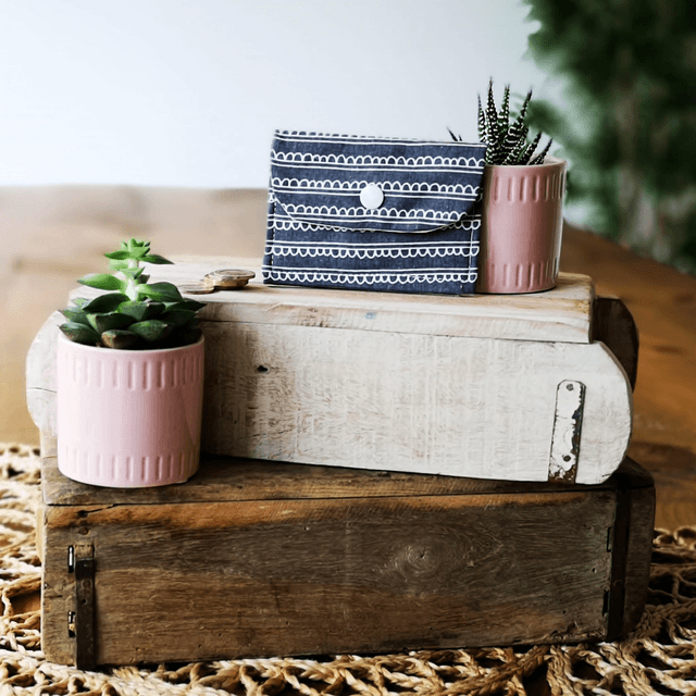 Card Wallet - Black Lines (Left-Handed)