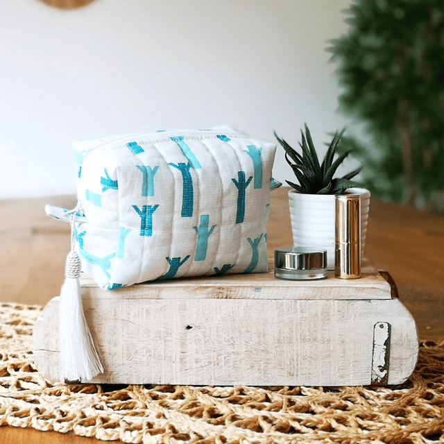 Cosmetic Bag Quilted - Leafless Trees