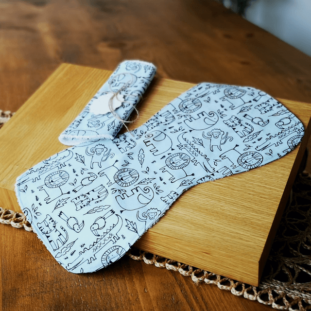 Baby Burp Cloth - Safari Animals
