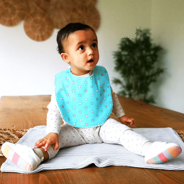Baby Bib - Blue Stars