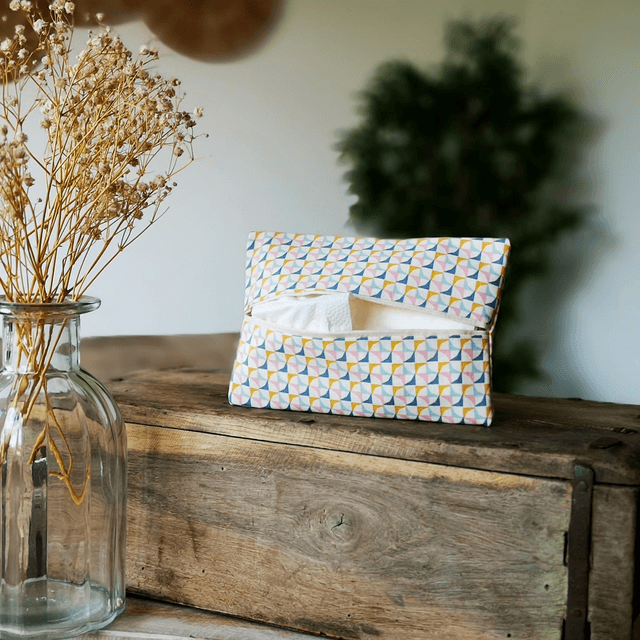 Tissue Pouch - Pastel Geometric